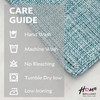 Home Brilliant Teal Placemats Set of 4, Thick Fabric Placemat,