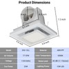 EINTTAX 10 Inch Panel Bathroom Exhaust Fan with Light, 77CFM