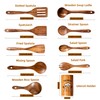 TNCANJU Wooden Spoons for Cooking, 10 Pcs Acacia Wood Cooking
