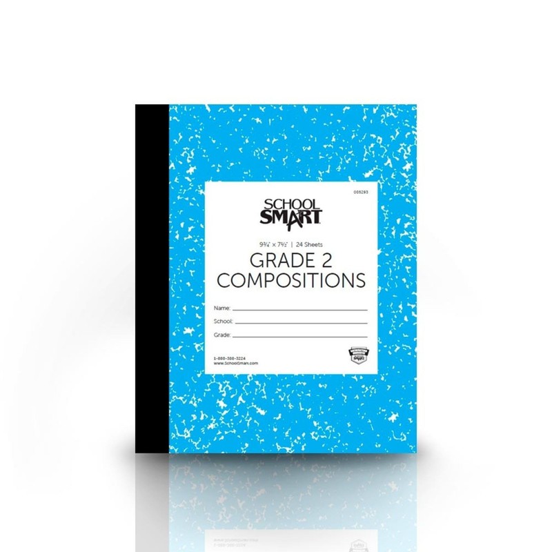 School Smart Skip-A-Line Ruled Composition Book, Grade 2, Blue, 48