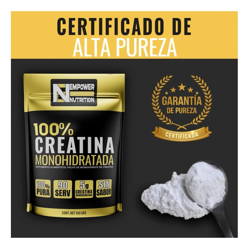Empower Creatina Monohidratada 100 Pura 450g Servicios Sabor Alta Pureza