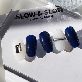 [Sl&Sl Nail Tips] Simple point nail tips color changeable - Short Oval / [슬앤슬네일팁] 심플포인트네일팁  색상변경가능 - 숏오발