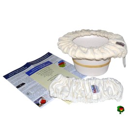 Kabea Windelfrei Starter Set Micro 6 Pieces with Abhato Storage Pots 2 Pot Covers and Non-Slip Rubber (Cream Speckled (Organic Plastic Potty)