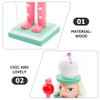 Happyyami Wooden Christmas Nutcracker Soldier 4pcs Candy Nutcracker Figures Pastel
