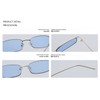 Bmeigo Women's Sunglasses Vintage Retro Rectangular Metal Frame Glasses Unisex