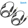 PChero Headphone Extension Cable with Volume Control, 2 Packs 6.6ft