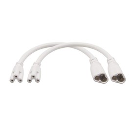 SinLoon T5 T8 LED Tube Connector Adapter Cable Wire 9 inch Double Male to Female End Extension Cord for Integrated LED Fluorescent Tube Light Bulb Lamp Holder Socket(2-Pack 3Pin M/F)