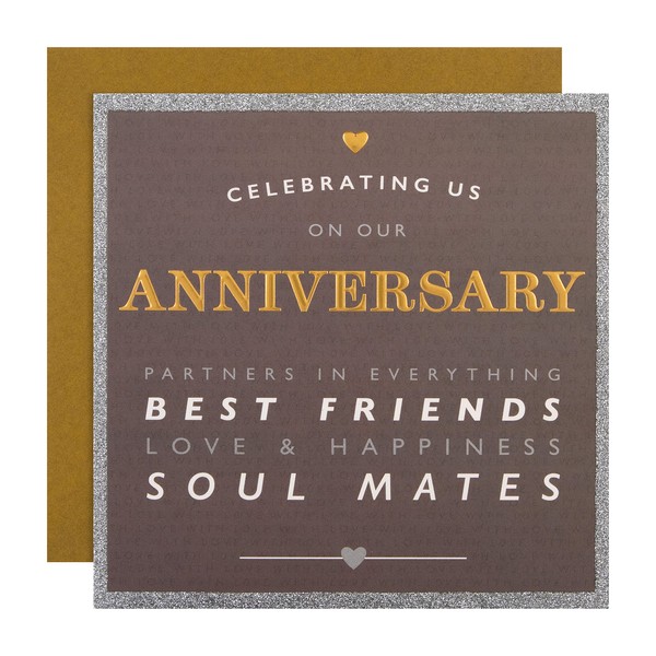 Hallmark Our Anniversary Card - Contemporary Text Based Design