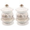HOMSFOU Ceramic Altar Cup Buddhist Water Offering Bowl 2pcs Ceramic