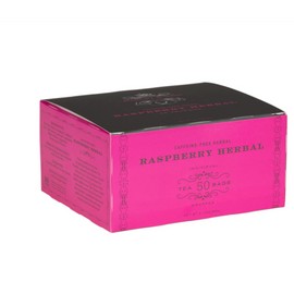 Harney & Sons 50 count box Raspberry Herbal caffeine free tea teabags