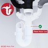SPARES2GO 40mm Sink Trap Double Nozzle Washing Machine Dishwasher 75mm