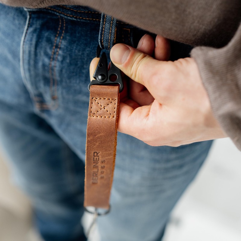 Berliner Bags Vintage Keyring Jan Leather Keyring for Men and
