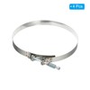 PATIKIL T-Bolt Hose Clamps with Spring, 4 Pack 304 Stainless