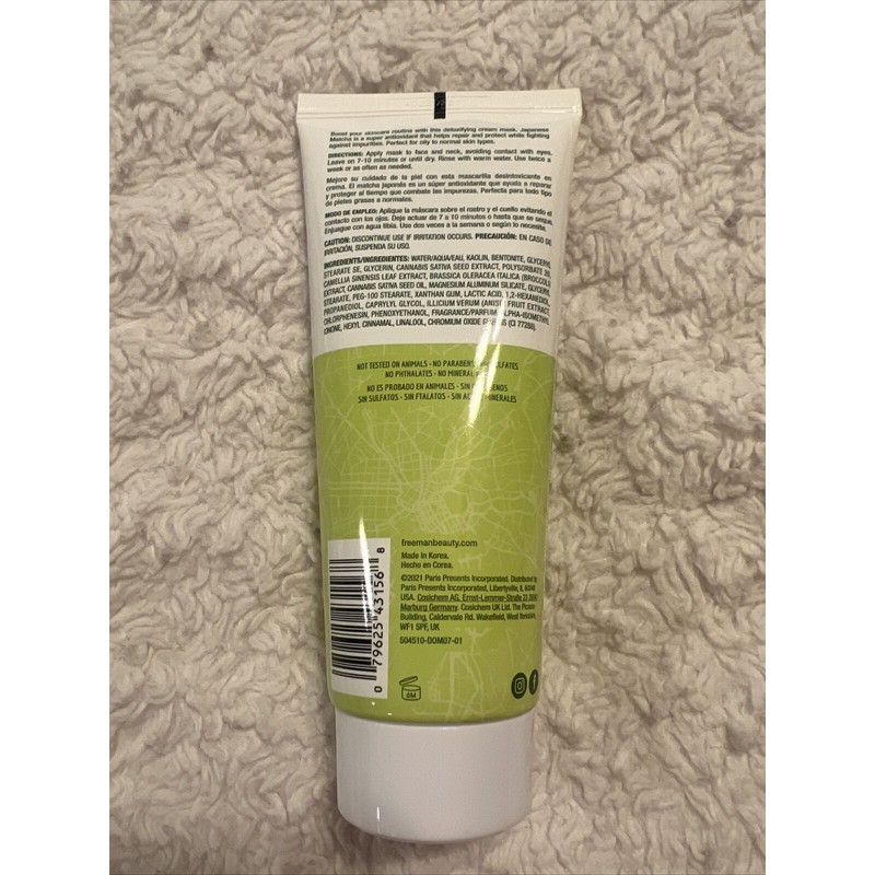 Freeman Japanese Matcha Cream Mask Detoxifying 6oz