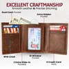 BULL GUARD RFID Genuine Leather Trifold Wallets for Men ID