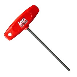 ANEX No.3200 T-Handle Hex Key, 0.16 Inches (4 mm) Flat to Flat x 4.9 Inches (125 mm)