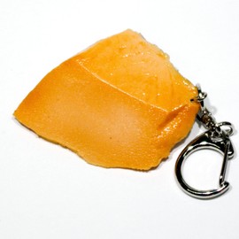 Food Sample Key Holder and eating and Burn, Salmon, 027tk