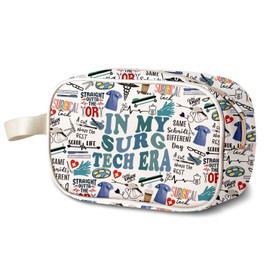 KUIYAI Surgical Technologist Gift, Surgical Tech Leather Toiletry Bag for Women Men, Gift for Nurse Doctor(surg techUK)