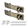 PATIKIL Keyed Hasp Locks, 2 Pack 4 Inch Twist Knob