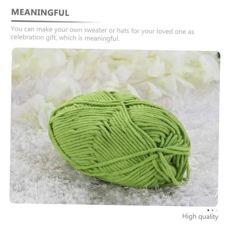 Tofficu 5 Rolls Cotton Yarn for Knitting and Crochet Soft