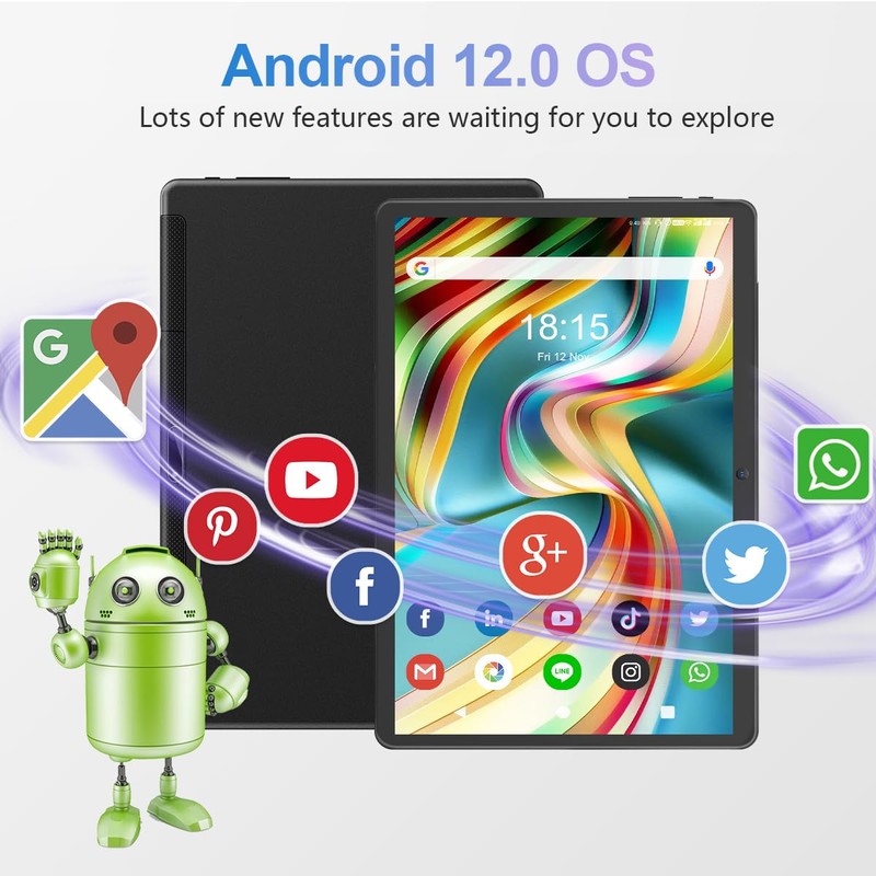 Tablet 10.1 inch Android Tablet 2025 Latest Update Octa-Core Processor