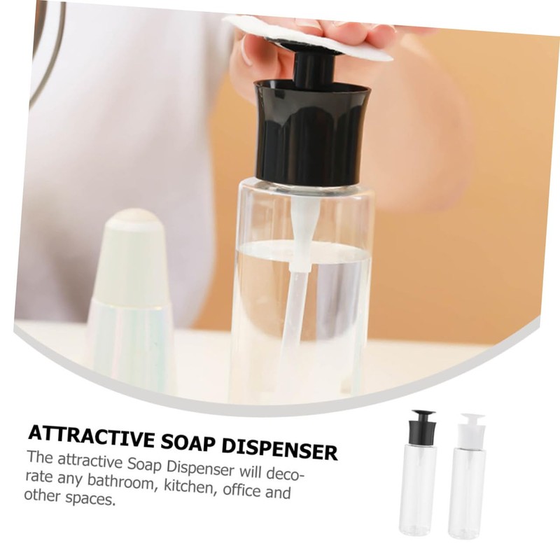 Alipis Kitchen Soap Dispenser Set 2 Lotion Pump Bottles Refillable