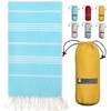 BAY LAUREL Turkish Beach Towel with Travel Bag 39 x