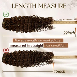 Hetto Curly Clip in Hair Extension Real Human Hair Natural Curly Hair Extensions Light Brown Curls Clip on Extensions 7Pcs 120g 14in #4 Golden Brown