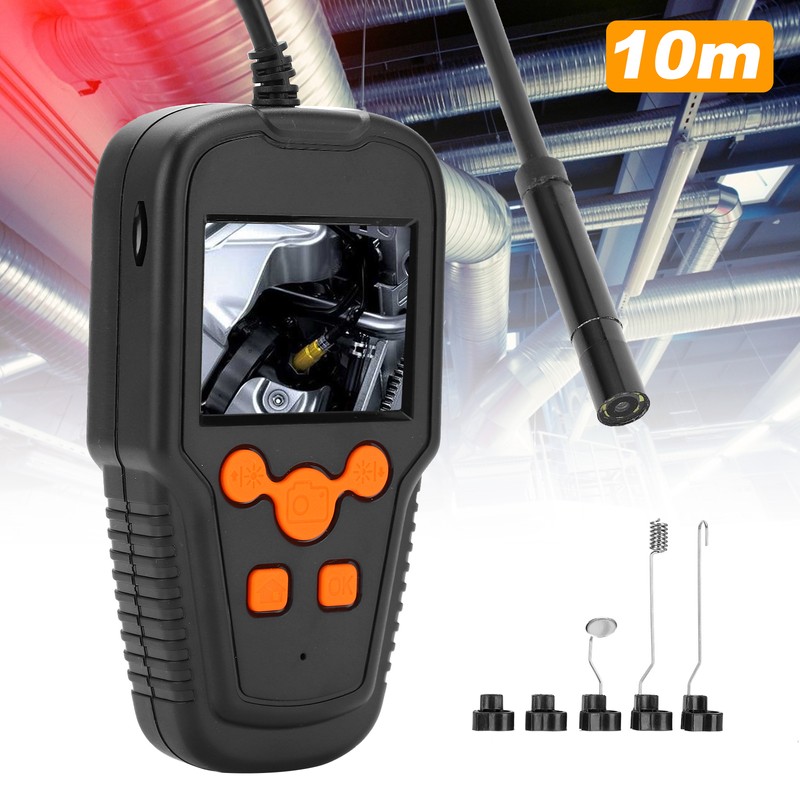 2MP Industrial Endoscope Handheld 2.4in HD Screen Waterproof 8mm Lens