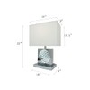 Udorich 22-Inch Chrome Square Crystal Centerpiece with Built-in LED Night