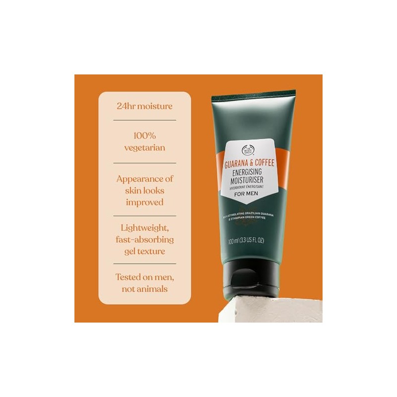 The Body Shop Men's Guarana and Coffee Energizing Moisturizer, 100%