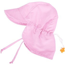 SimpliKids Newborn Hats for Girls UPF 50+ UV Sun Protection Hat for Girls Baby Girl Sun Hat w/Neck Flap Infant Sun Hat for Baby,Pink,0-12 Months
