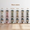 TUTOTAK Narrow Bookshelf, 8-Tier Bookcase, Spine Book Shelf for Small