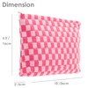 PAZIMIIK Knit Checkered Makeup Bag Large Zipper Make Up Accessory