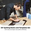 DIY Quilting Rulers and Templates Set, Includes 5 Acrylic Wave