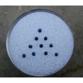 pinnaclediamonds 10 Blue Natural Diamonds Loose Faceted Rounds 1.5mm each