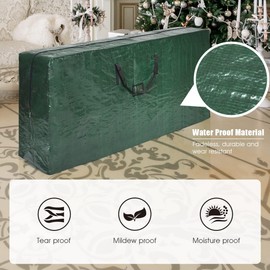 SPOTRAVEL 9FT Christmas Tree Storage Bag, Waterproof Xmas Tree Bags with Label Slot and Reinforced Handles, Artificial Tree Decorations Zip Bags