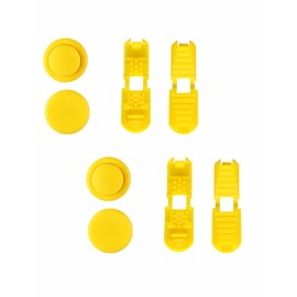YIKEDA Shoe Laces End Clip No Tie laces/Elastic Laces Lock System Accessories Clips Yellow Color No Tie Elastic Laces (Yellow+Yellow)