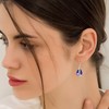 Teardrop Hook Earrings Birthstone Hook Earring for Women Fashion 925