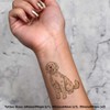 4 x 'Labradoodle' Temporary Tattoos - Water Resistant, Skin-Safe, Non-Toxic