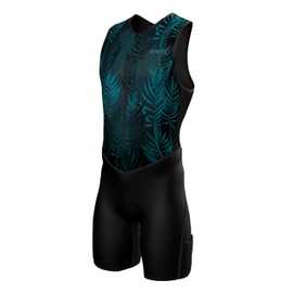 Sparx - Traje de triatlón de primera calidad para hombre, acolchado de triatlón, traje de carrera, Jungle, XX-Large