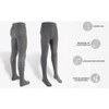 CHAAL® 2 Girls Cotton Tights Uniform School Kids Plain Thick