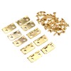 Mgoodoo Pack of 10 Mini Hinges Gold Stainless Steel Small