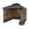 BPS 10' x 10' Gazebo Privacy Curtains with Double Zipper,