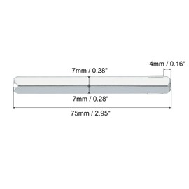 sourcing map 1Pcs Door Knob Spindle, Spare Door Handle Spindle Bar, 75 x 7mm Door Spindle Replacement Door Handle Parts for 4mm/0.16" Thick Doors, Silver
