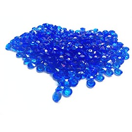 Liying Confeti de mesa de diamantes acrílicos con cristales redondos de imitación para dispersos, rellenos de jarrones, artes y manualidades, decoración de boda (10 mm, 1000 piezas azul real)