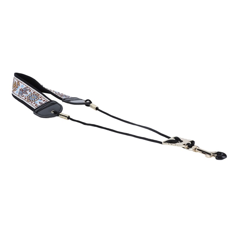Embroidery Saxophone Neck Strap for Alto Tenor Sax Adjustable Instrument