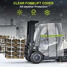 EBUY Forklift Cover Universal Fit for 8000 Lb, Forklift Cab Enclosure Cover Waterproof EVA Material, UV Resistance, All Weather Protection, and Durable