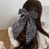 Leopard Bow Hairclip Scrunchies Set Cheetah Printed Bowknot Barrettes Elastic