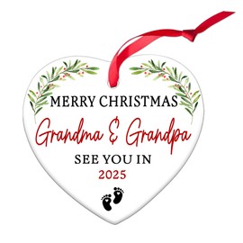 Expecting Baby Christmas Ornaments, Our Little Present is Due to be Unwrapped Ornament 2025, Pregnancy Announcement Ornament for Mom Dad, New Baby Birth Ornaments, Expecting Parents Keepsakes (03)